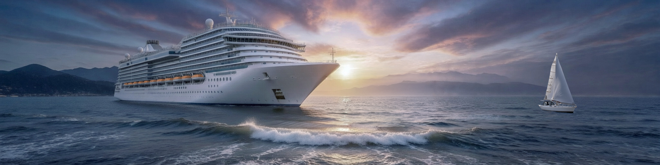 Kreuzfahrtschiff, Großes Schiff, Seereise, Hafenblick, Wasserfront