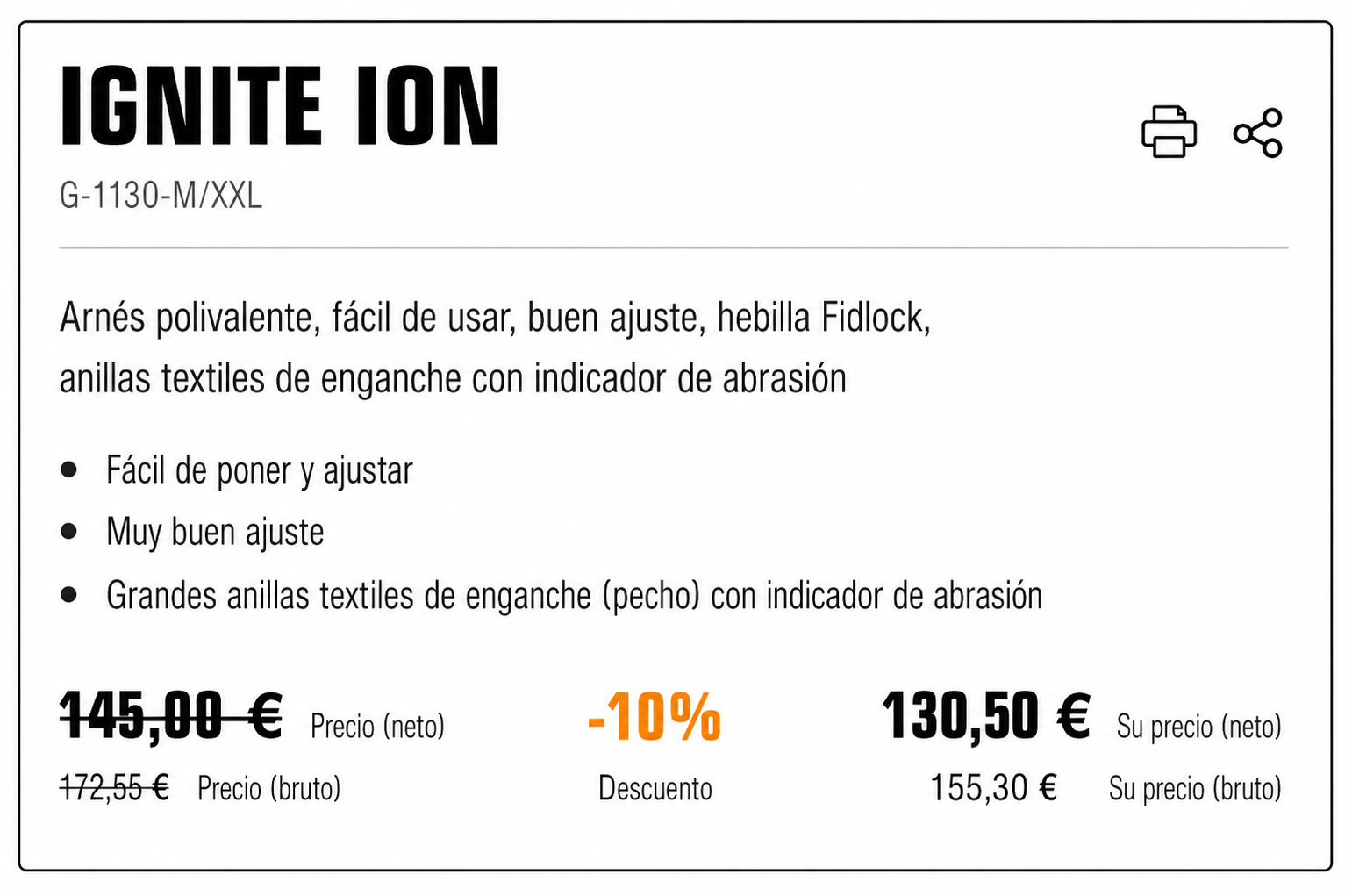 Fidlock, Arnés, textiles, anillos, ajuste