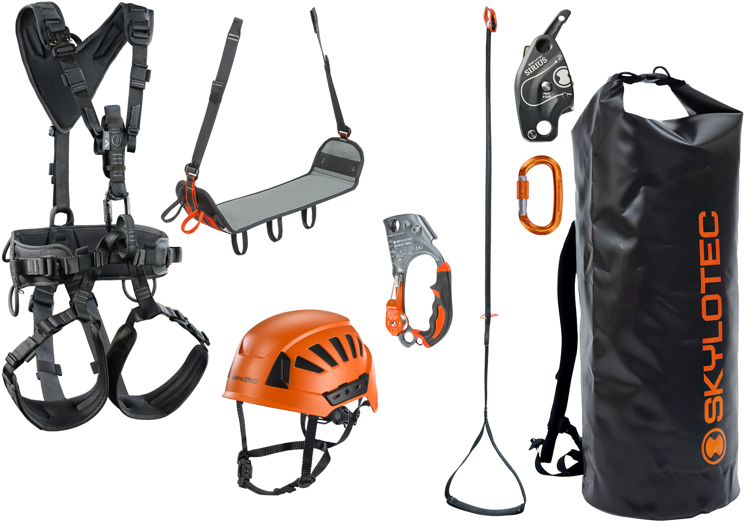 Klettergurt, Klettergurtset, Kletterhelm, Kletterschlinge, Seilsack