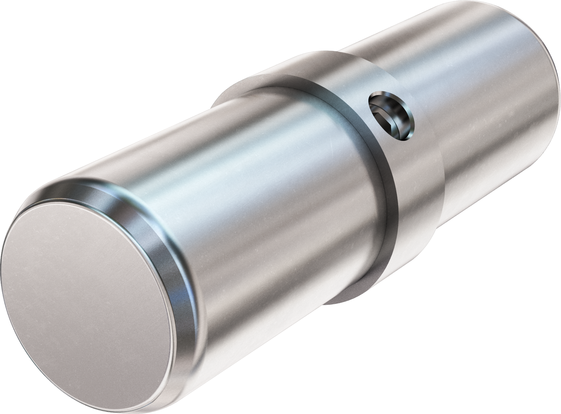 Metallzylinder, bearbeitetes Teil, Metallstange, Schraubenloch, Industrieteil