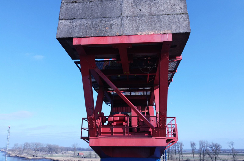 rot, Industrier Struktur, Schornstein, Brücke, Farbe Rot